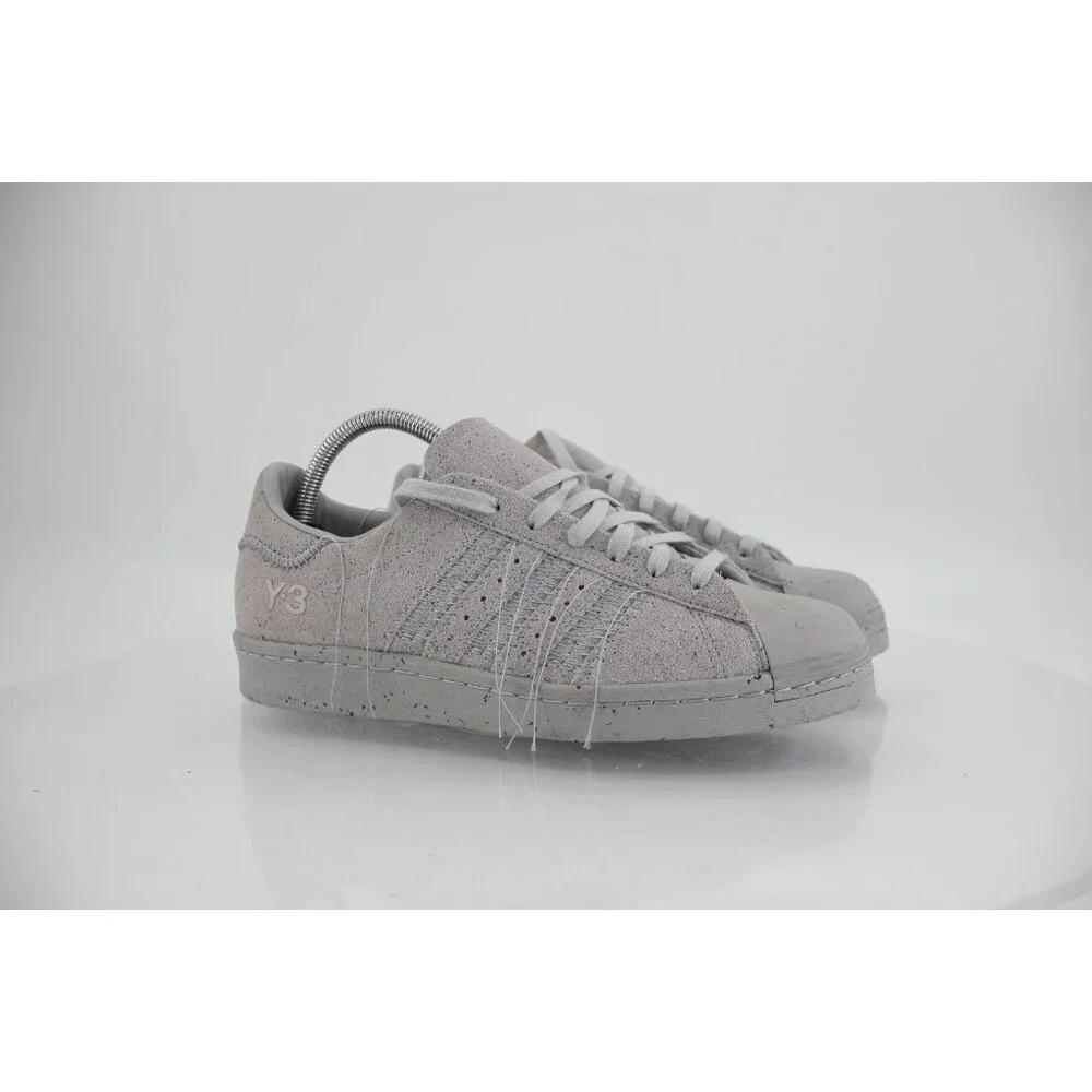 Adidas Y-3 Superstar Clear Onix Sneakers Men’s Size 6.5 Gray Suede